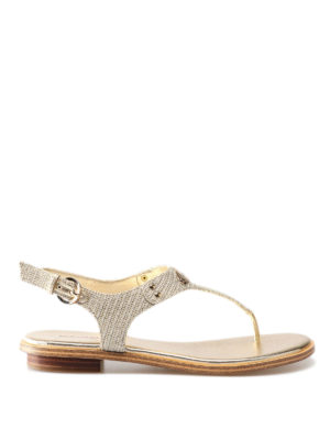 MICHAEL KORS: sandali - Sandali Alice in pelle stampa rettile