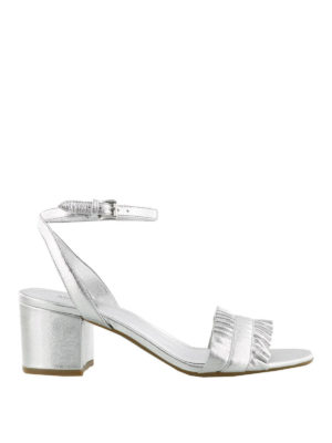 MICHAEL KORS: sandali - Sandali flex mid Bella argento