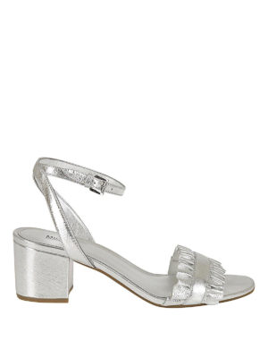 MICHAEL KORS: sandali - Sandali Bella Flex Mid argento