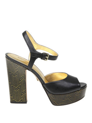 MICHAEL KORS: sandali - Sandali Bennet con tacco fantasia