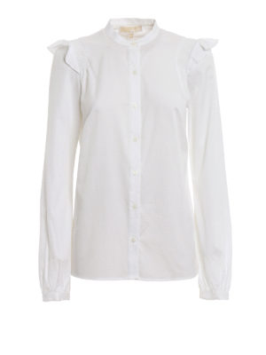 MICHAEL KORS: camicie - Camicia in cotone con volant