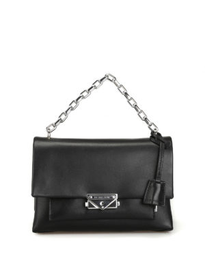 MICHAEL KORS: borse a spalla - Borsa Cece M in pelle liscia nera