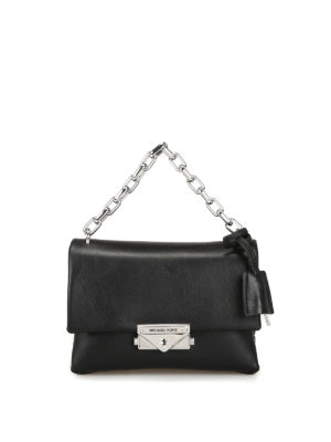MICHAEL KORS: borse a spalla - Borsa Cece XS in pelle liscia nera