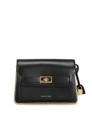 MICHAEL KORS: borse a spalla - Borsa Tatiana L in pelle liscia nera