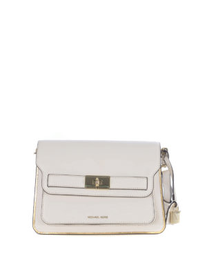 MICHAEL KORS: shoulder bags - Tatiana white leather bag