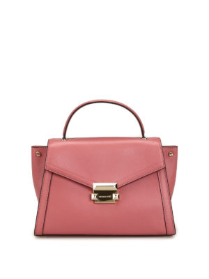 MICHAEL KORS: borse a spalla - Borsa Whitney M in pelle liscia rosa