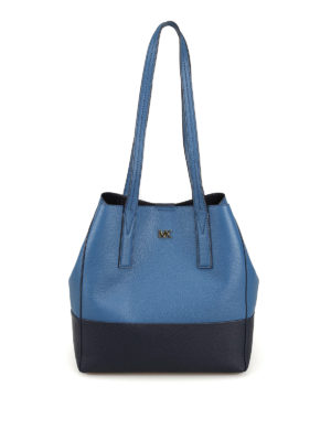 MICHAEL KORS: shopper - Shopper Junie M in pelle blu
