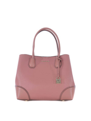 MICHAEL KORS: shopper - Shopper Mercer Gallery M in pelle rosa