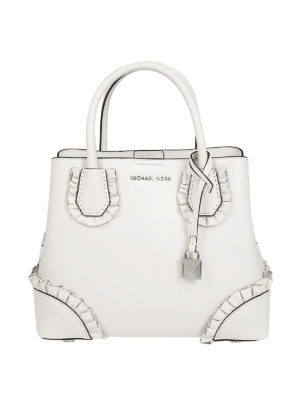 MICHAEL KORS: shopper - Borsa Mercer Gallery piccola bianca