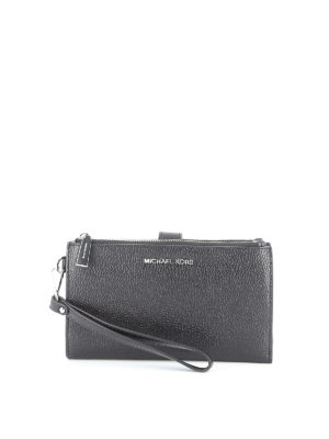 MICHAEL KORS: wallets & purses - Jet Set black leather double zip wallet
