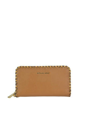 MICHAEL KORS: portafogli - Portafoglio in pelle con profili a intreccio