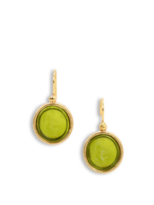 Michelangelo: Earrings - Glass paste intaglio earrings