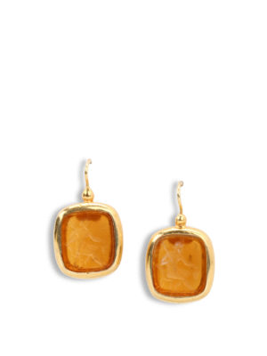 Michelangelo: Earrings - Glass paste intaglio earrings