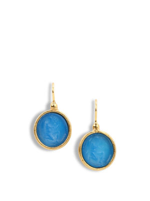 Michelangelo: Earrings - Glass paste intaglio earrings
