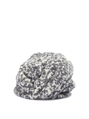 MISSONI: beanies - Melange wool crossed beanie