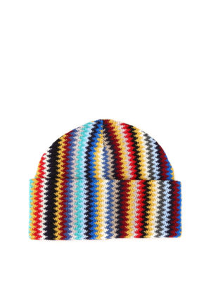 MISSONI: berretti - Berretto in lana chevron