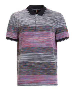 MISSONI: polo - Polo in cotone a righe multicolor