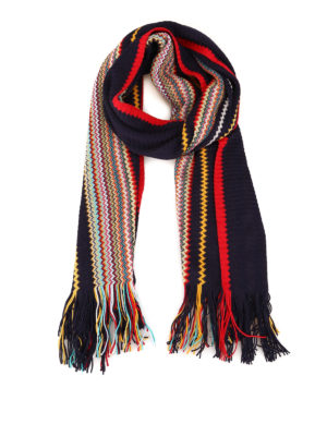 MISSONI: sciarpe e foulard - Sciarpa in misto lana chevron multicolore