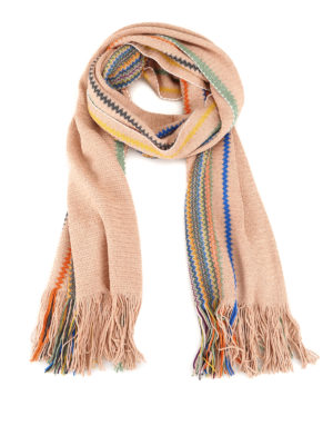 MISSONI: sciarpe e foulard - Sciarpa in misto lana chevron multicolore