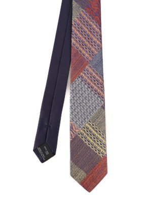 MISSONI: cravatte e papillion - Cravatta in seta con fantasia patchwork