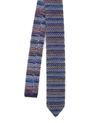 MISSONI: cravatte e papillion - Cravatta in misto seta lavorata a maglia