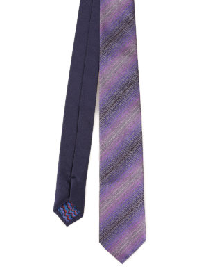 MISSONI: cravatte e papillion - Cravatta in seta con logo trasversale