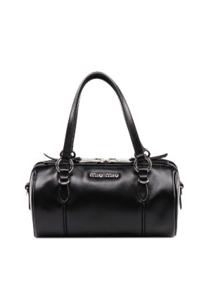 MIU MIU: bauletti - Bauletto cilindrico in pelle