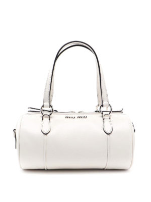 MIU MIU: bauletti - Bauletto cilindrico in pelle