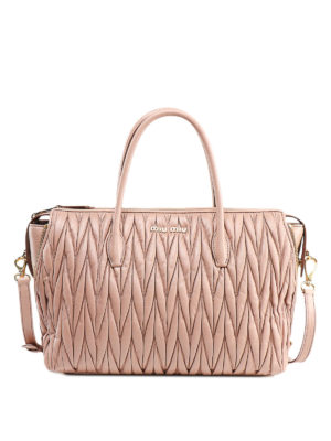 MIU MIU: bauletti - Bauletto in nappa matelassé