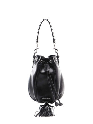 MIU MIU: Secchielli - Secchiello in pelle glacé