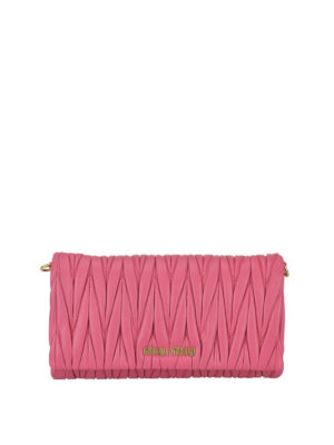 MIU MIU: pochette - Clutch in nappa matelassé