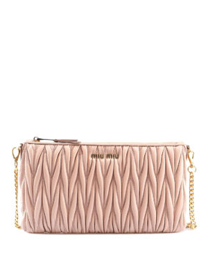 MIU MIU: pochette - Clutch in nappa matelassé