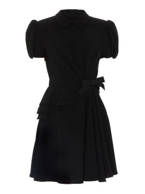 MIU MIU: cocktail dresses - Bow detailed cady dress