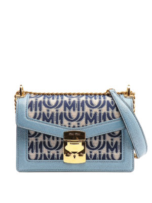 MIU MIU: borse a tracolla - Borsa a tracolla jacquard Confidential