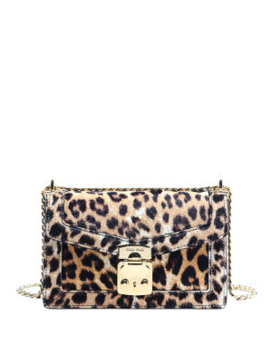MIU MIU: borse a tracolla - Tracolla Confidential in cavallino leopardato