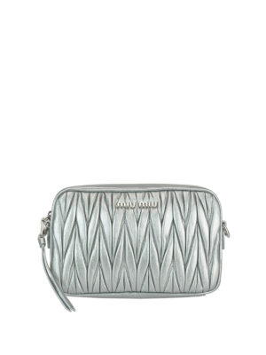 MIU MIU: cross body bags - Laminated matelassé nappa cross body bag