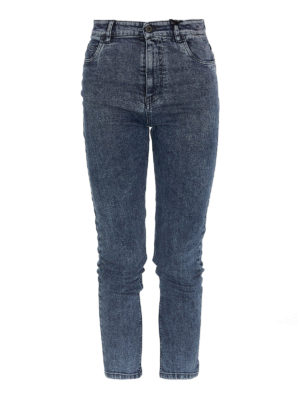 MIU MIU: skinny jeans - Cropped high rise jeans