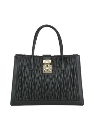 MIU MIU: shopper - Borsa shopping in pelle matelassé
