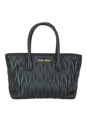 MIU MIU: shopper - Borsa shopping in nappa matelassé