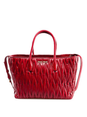 MIU MIU: shopper - Shopper in nappa matelassé