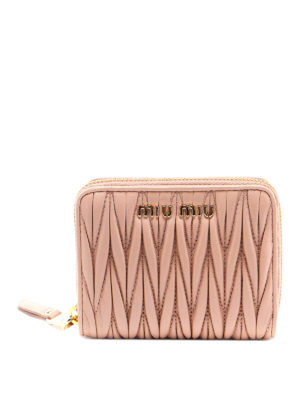 MIU MIU: portafogli - Portafoglio in nappa matelassé