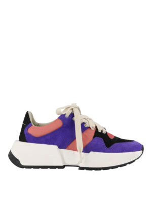 MM6 MAISON MARGIELA: sneakers - Sneaker in camoscio e tessuto tricolore