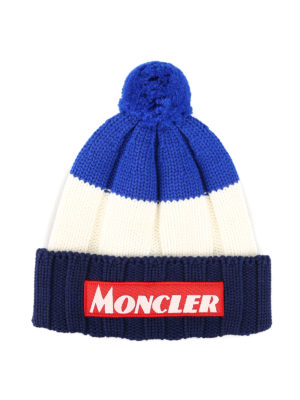 MONCLER: berretti - Berretto in lana color block