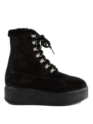 MONCLER: stivali - Stivaletti Melusine in camoscio