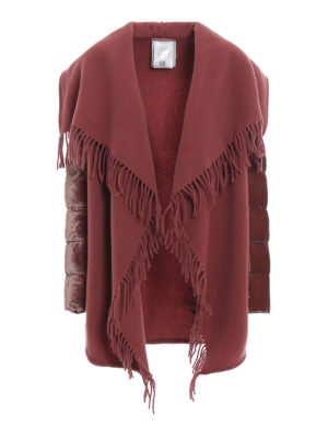 MONCLER: Mantelle e poncho - Mantella in panno con maniche imbottite