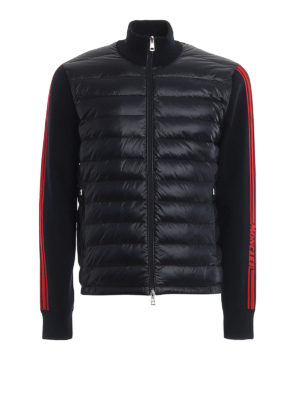 MONCLER: cardigans - Padded front tricot cardigan