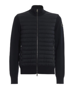 MONCLER: cardigans - Padded front tricot cardigan