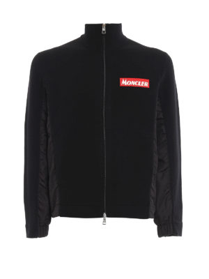 MONCLER: cardigans - Wool blend zipped cardigan