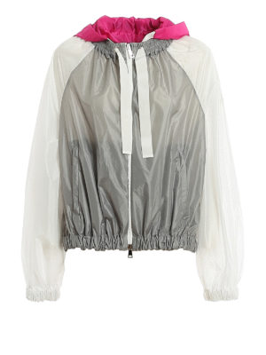 MONCLER: casual jackets - Fuchsia hooded windbreaker