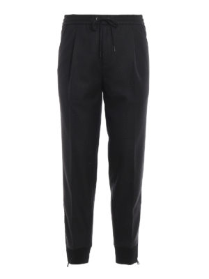 MONCLER: casual trousers - Twill wool joggers style trousers